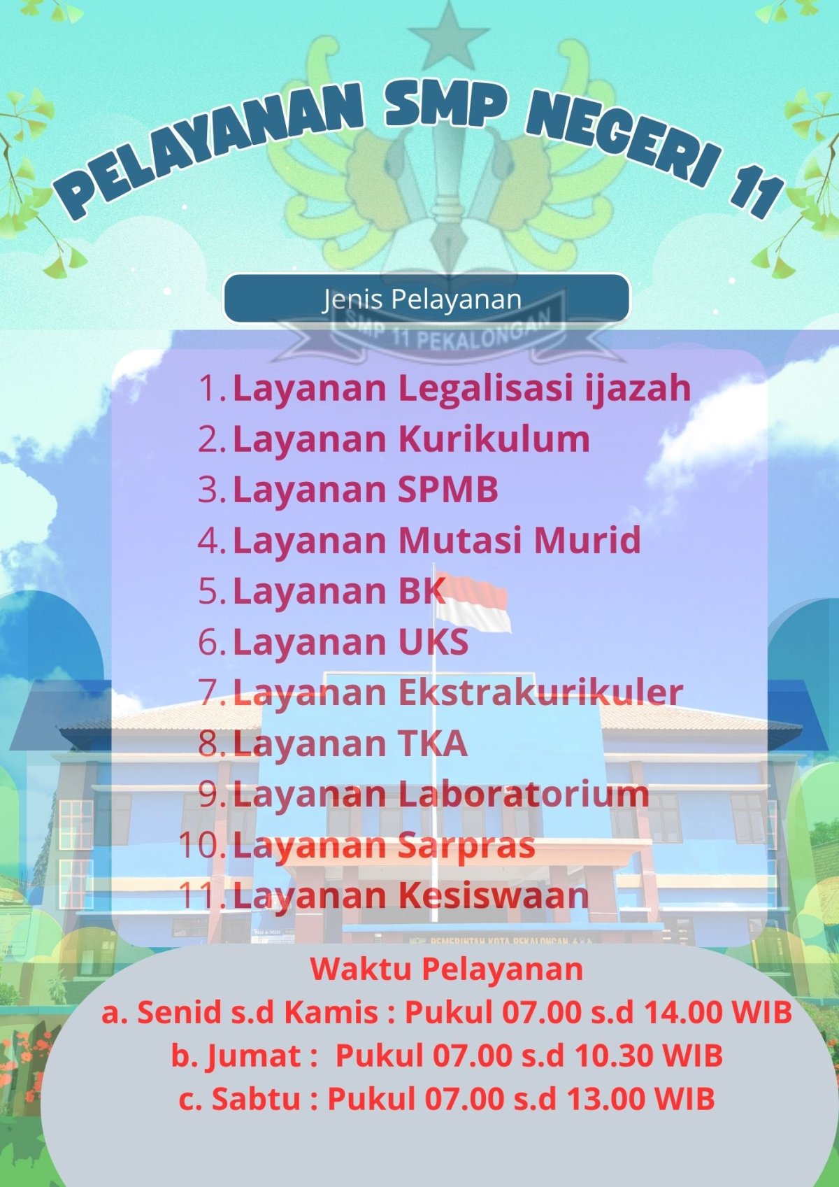 STANDAR PELAYANAN SMP NEGERI 11 PEKALONGAN